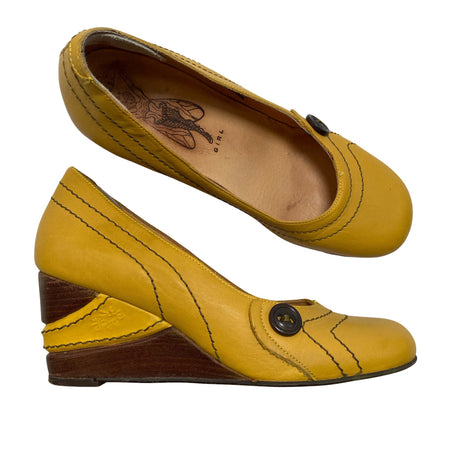 Unisex Fly Girl - Wedge heel shoes, size 39 - Yellow ()