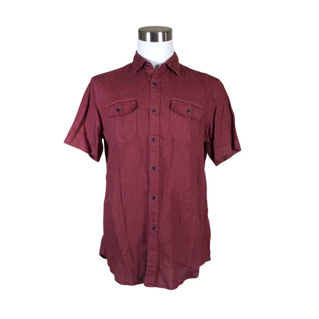 Unisex Replay - Collared shirt, size XL - Wine red ()
