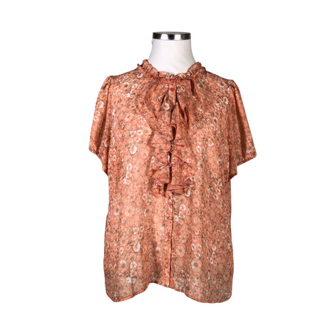 Unisex Cream - Short-sleeved blouse, size 46 - Orange ()