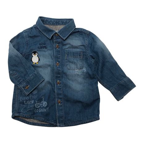 Unisex Mayoral - Denim shirt, size 62 - 68 - Blue ()