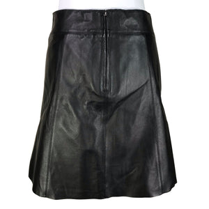 Unisex Selected - Leather skirt, size 38 - Black (2)