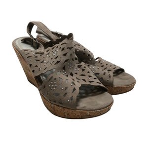 Unisex Marco Tozzi - Wedge sandals, size 38 - Gray (2)