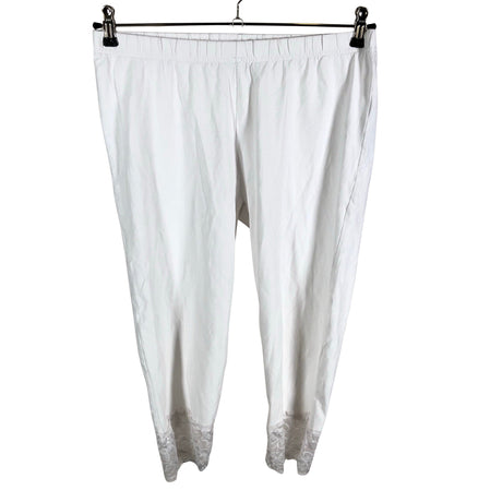 Unisex Ulla Popken - Tricot capri pants, size 42 - White ()