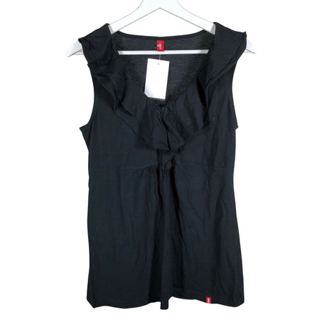 Unisex Esprit - Tricot tank top, size 40 - Black ()