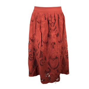 Unisex Sézane - Fabric skirt, size 44 - Brown (1)