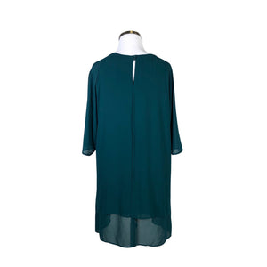 Unisex Zizzi - Schiffon dress, size 46 - Green (2)