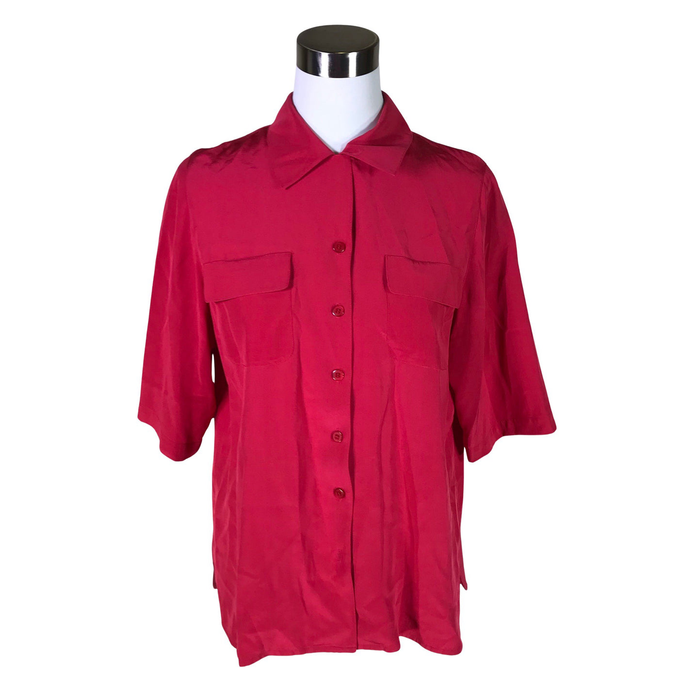 Unisex Elton - Short-sleeved blouse, size 38 - Wine red (1)