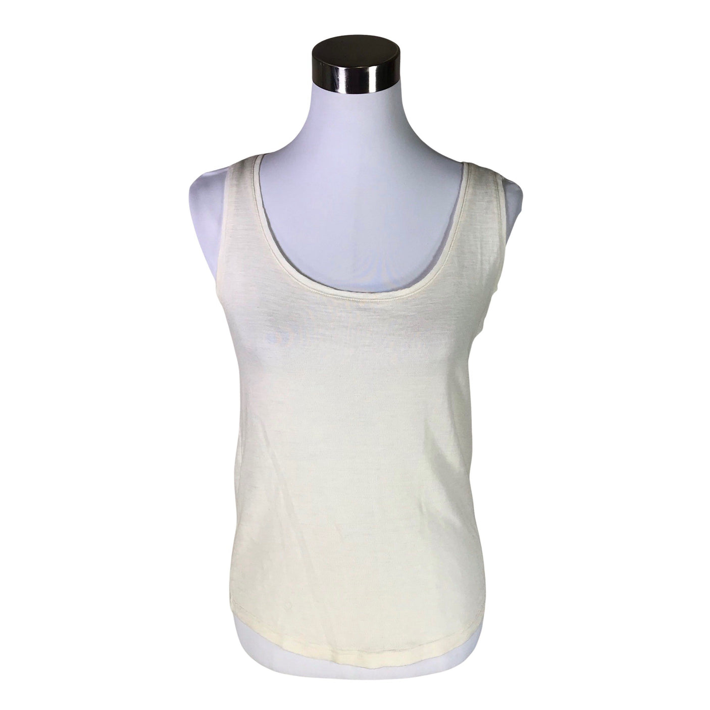 Unisex Lindex - Tricot tank top, size 40 - Natural white (1)