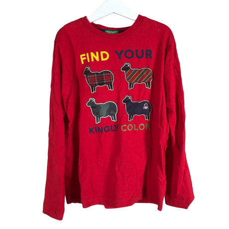 Unisex Benetton - Tricot shirt, size 134 - 140 - Red ()