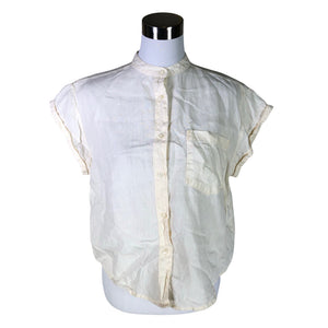 Unisex Knowledge Cotton Apparel - Short-sleeved blouse, size 38 - Natural white (1)