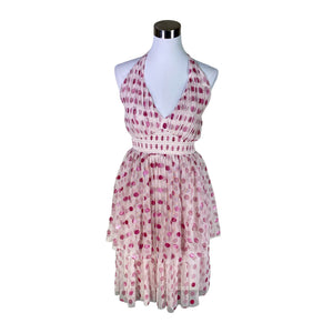 Unisex Lace & Beads - Schiffon dress, size 36 - Light pink (1)