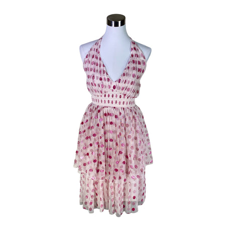 Unisex Lace & Beads - Schiffon dress, size 36 - Light pink ()