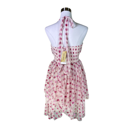 Unisex Lace & Beads - Schiffon dress, size 36 - Light pink (2)