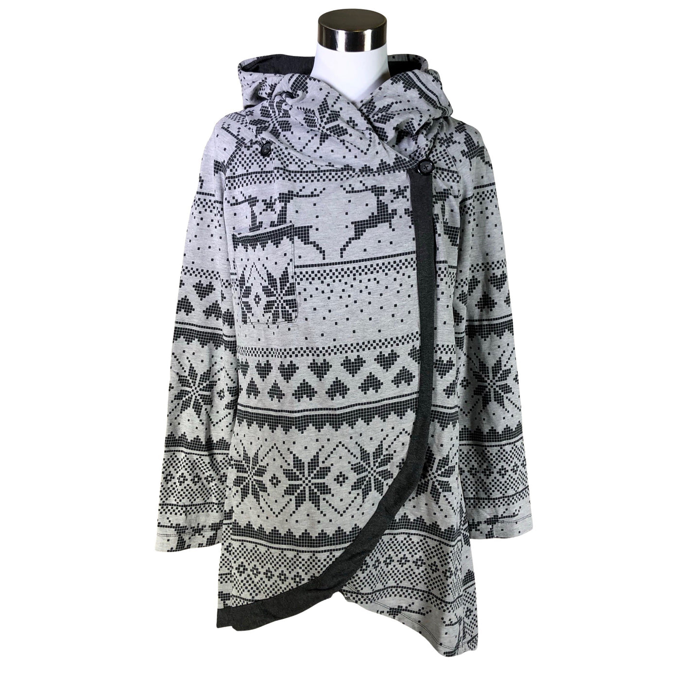 Unisex Handmade - Sweatshirt tunic, size 40 - Gray (1)