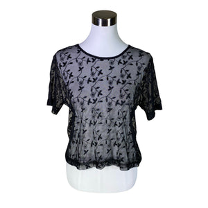 Unisex Ze-Ze - Short-sleeved blouse, size 40 - Black (1)