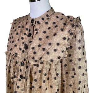 Unisex Custommade - Schiffon dress, size 38 - Beige (3)