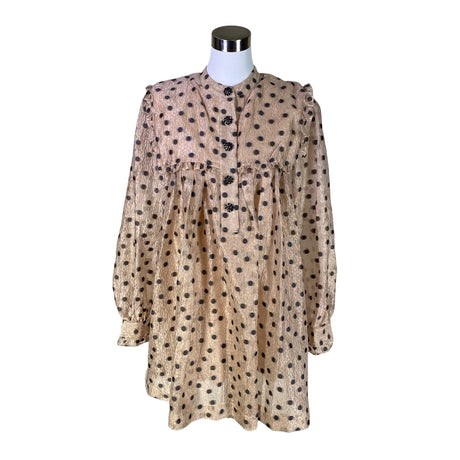 Unisex Custommade - Schiffon dress, size 38 - Beige ()