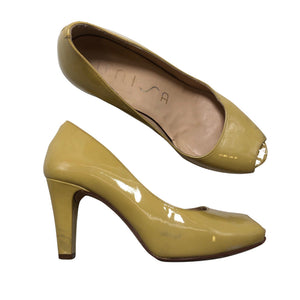 Unisex Unisa - Open toe high heel shoes, size 36 - Yellow (1)