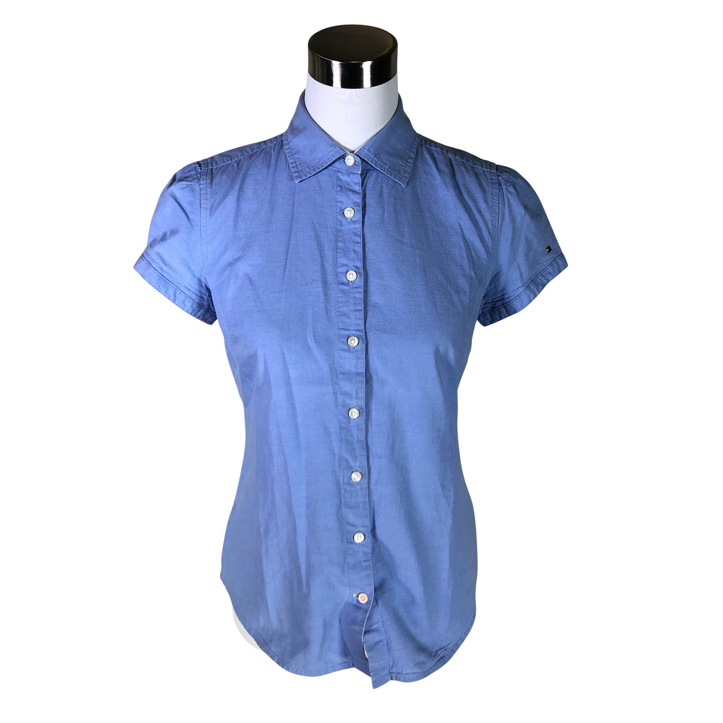Unisex Tommy Hilfiger - Short-sleeved blouse, size 36 - Light blue (1)