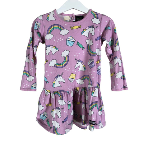Unisex Villervalla - Tricot dress, size 86 - 92 - Violet ()