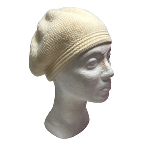 Unisex Handmade - Hat, size 56 - 58 cm - Natural white (1)