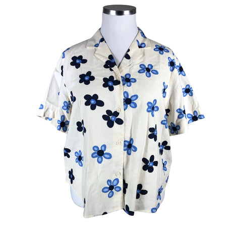 Unisex Uniqlo - Short-sleeved blouse, size 40 - Natural white ()