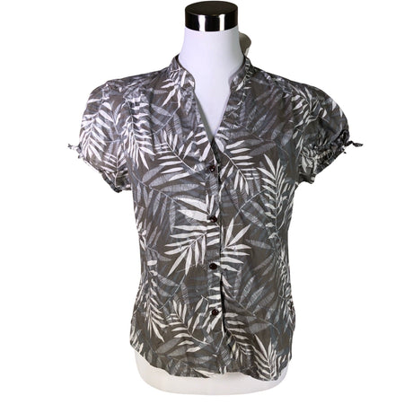 Unisex Philip Russel - Short-sleeved blouse, size 40 - Gray ()