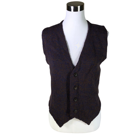Unisex Handmade - Knit vest, size 38 - Brown ()