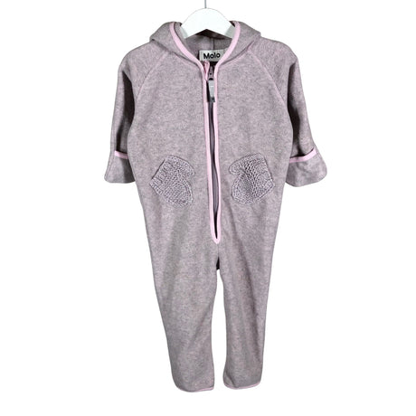 Unisex Molo Kids - Fleece overall, size 80 - 86 - Light pink ()