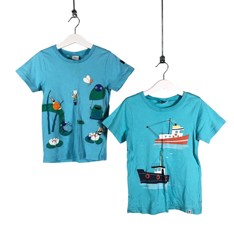Unisex Polarn O. Pyret - T-shirt, size 110 - 116 - Light blue ()