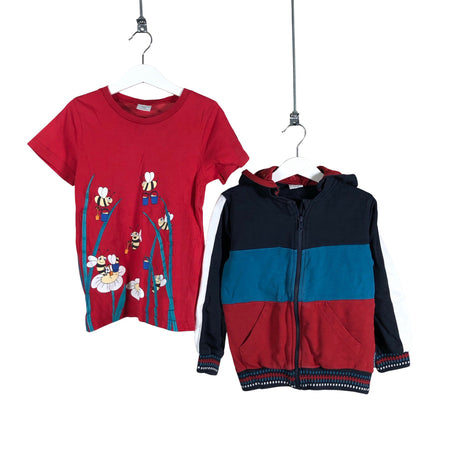 Unisex Polarn O. Pyret - Hoodie, size 110 - 116 - Blue ()