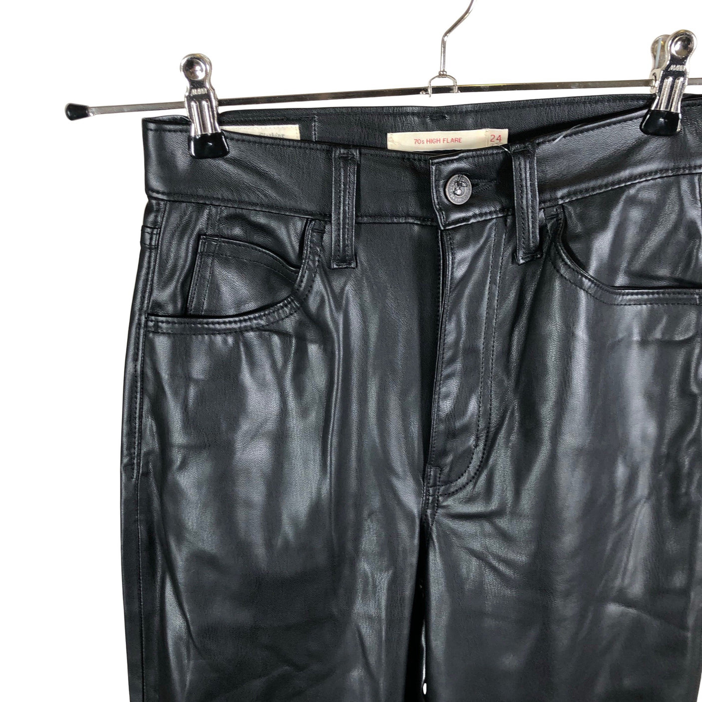Unisex Levi's - Leather pants, size W24 - Black (3)