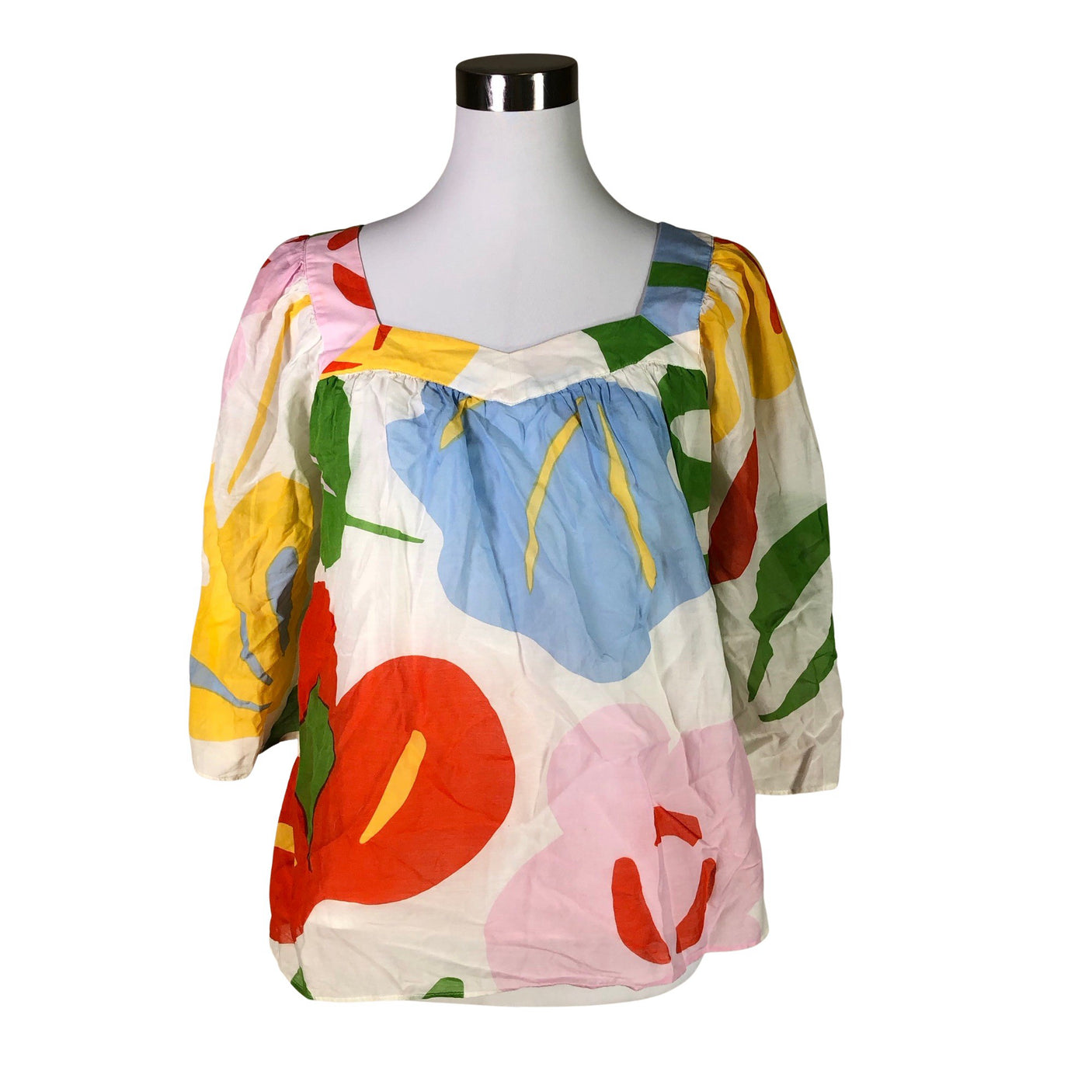 Unisex Marimekko - Short-sleeved blouse, size 40 - White (1)