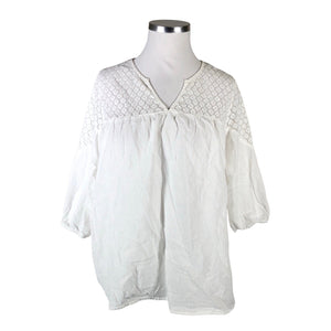 Unisex Zizzi - Short-sleeved blouse, size 46 - White (1)