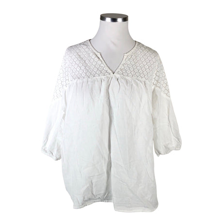 Unisex Zizzi - Short-sleeved blouse, size 46 - White ()