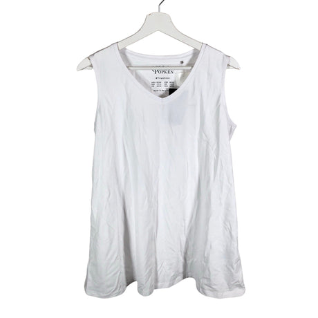Unisex Ulla Popken - Tricot tank top, size 44 - White ()
