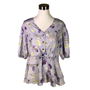 Unisex Uhana Design - Short-sleeved blouse, size 38 - Violet (1)