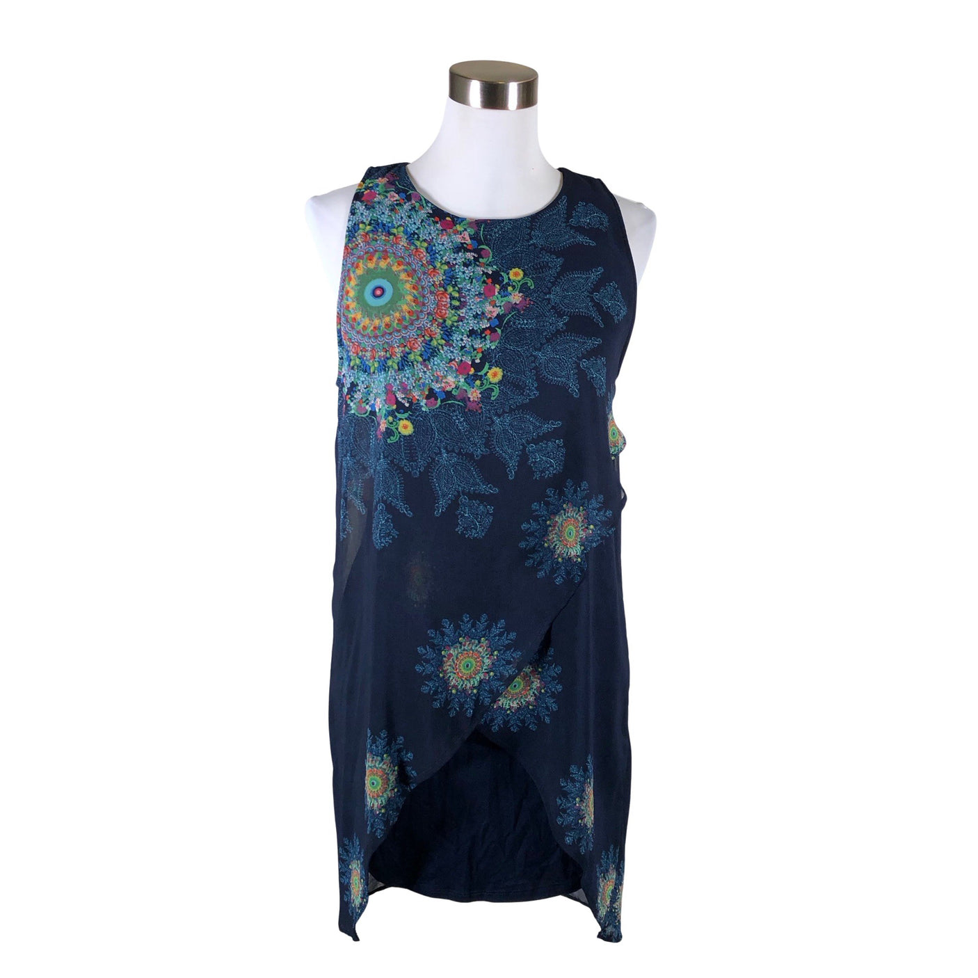 Unisex Desigual - Schiffon dress, size 36 - Blue (1)