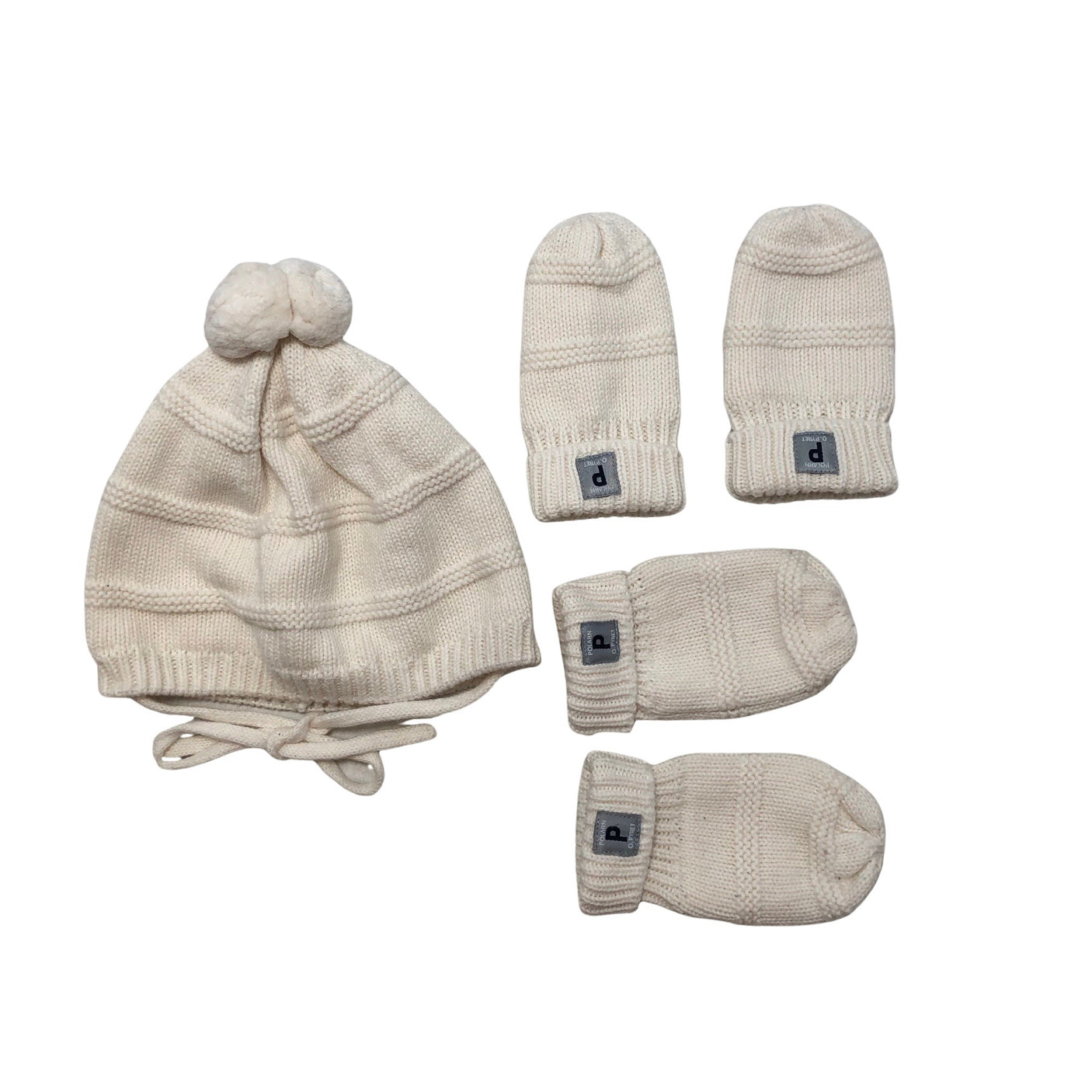Unisex Polarn O. Pyret - Mid-season hat, size 40 - 42 cm - White (1)