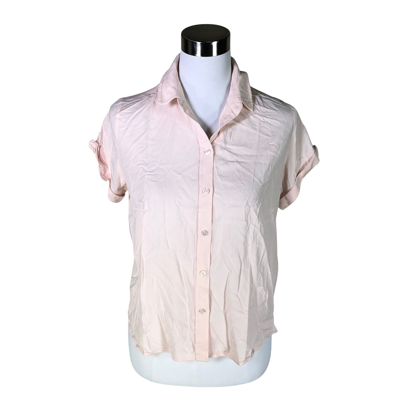 Unisex Samsoe&Samsoe - Short-sleeved blouse, size 34 - Light pink (1)