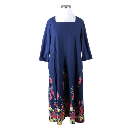 Unisex Ulla Popken - Tricot dress, size 46 - Blue ()
