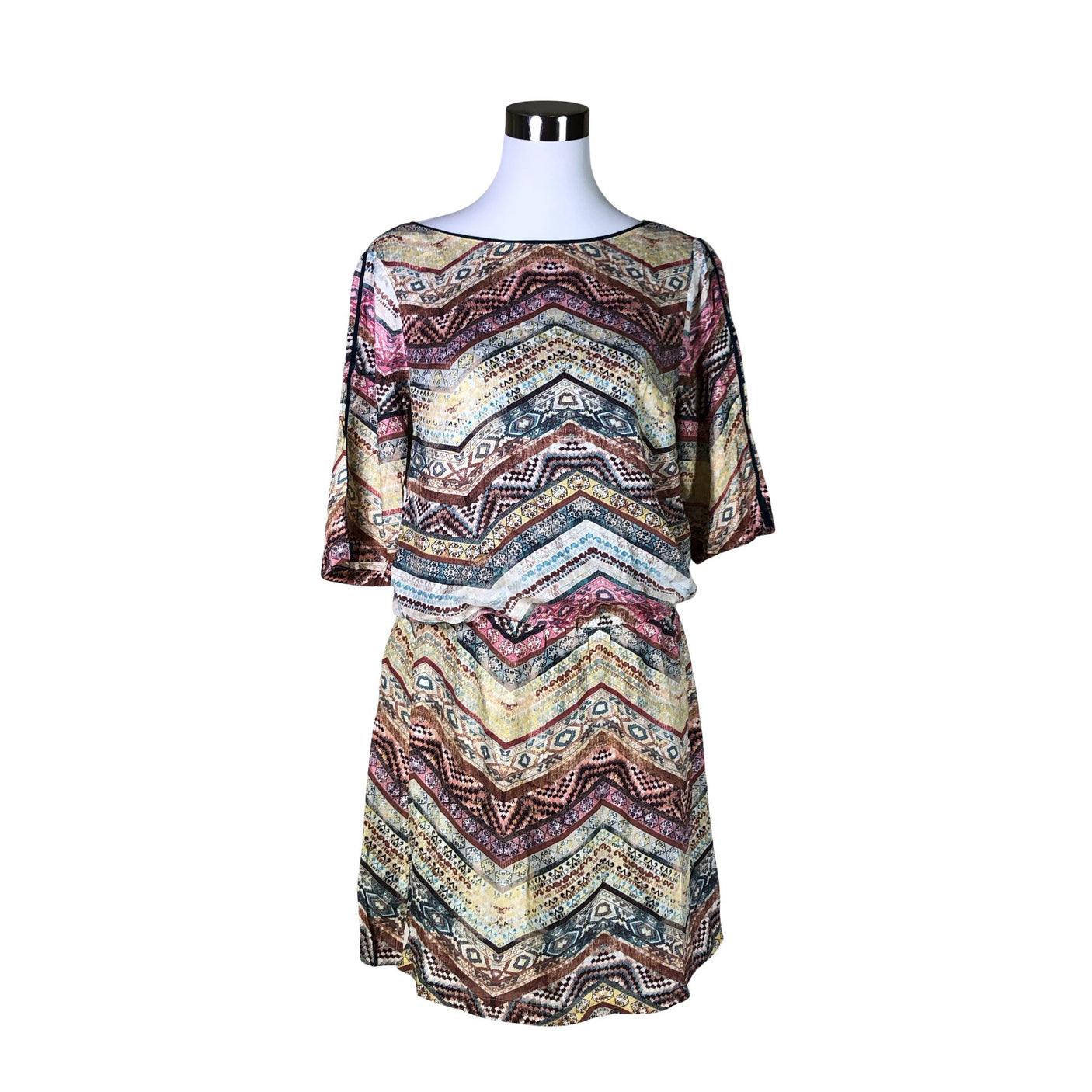 Unisex Esprit - Schiffon dress, size 40 - Beige (1)
