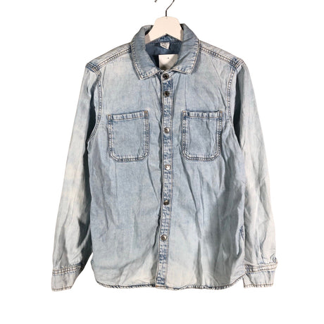 Unisex Lindex - Denim shirt, size 158 - 164 - Light blue ()
