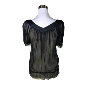 Unisex Jasmin Santanen - Short-sleeved blouse, size 38 - Black (2)