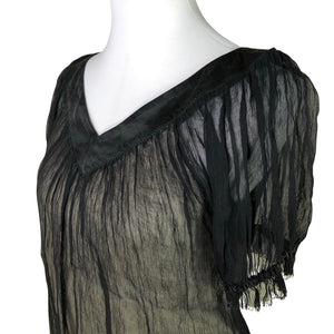 Unisex Jasmin Santanen - Short-sleeved blouse, size 38 - Black (3)