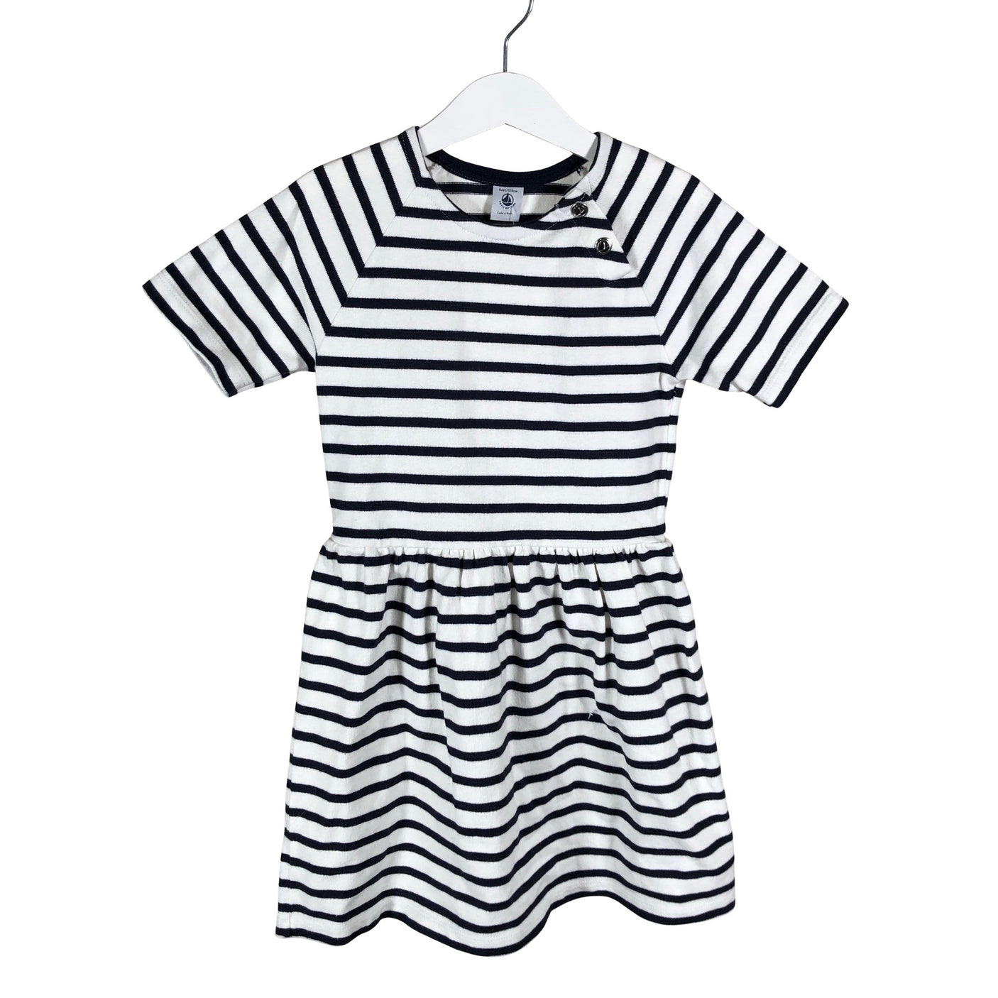 Unisex Petit Bateau - Sweatshirt dress, size 122 - 128 - White (1)