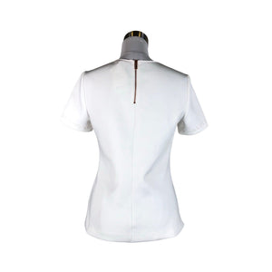Unisex Ted Baker - Short-sleeved blouse, size 38 - White (2)