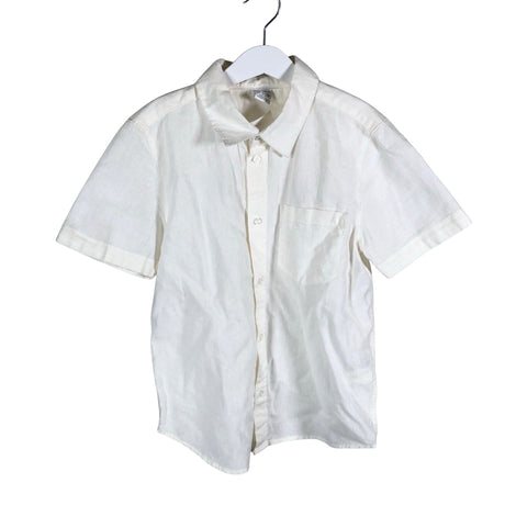 Unisex Lindex - Collared shirt, size 134 - 140 - Natural white ()