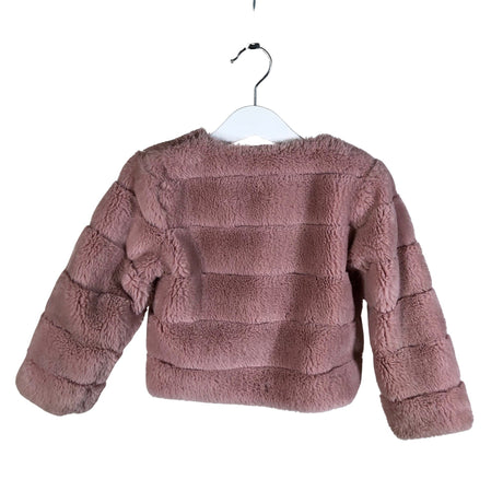 Unisex Lindex - Faux fur coat, size 98 - 104 - Light pink (2)