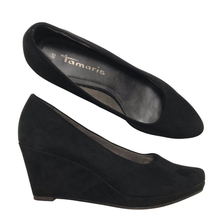 Unisex Tamaris - Wedge heel shoes, size 40 - Black ()